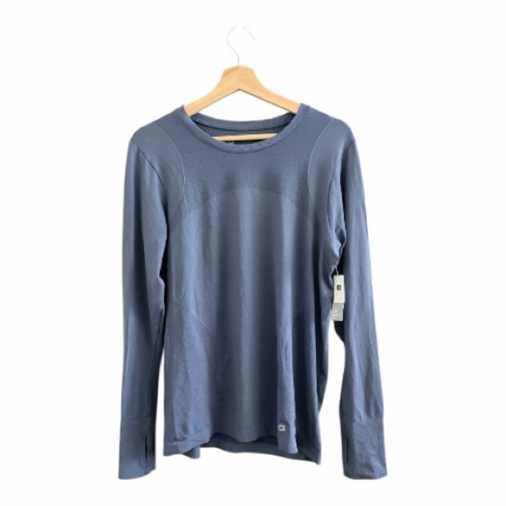 GAP Women's Slate Blue Long Sleeve Top